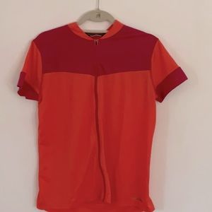 Large Pink & Orange Outdoor Patagonia Jersey with a Full Zipper